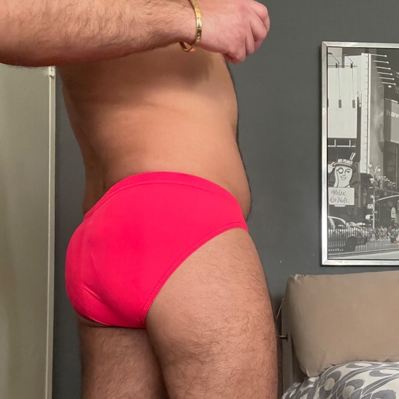 N2N Bodywear MS Monterey Sport Size L Hot Coral Mens Drawstring Bikini Swim Suit - Picture 5 of 16